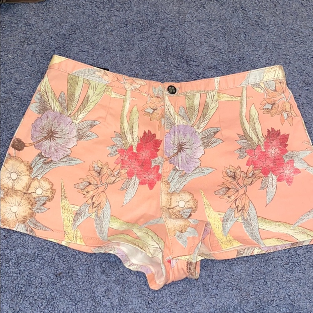 High Waisted Floral Shorts